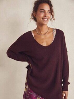 Free People C.O.M.F.Y Pullover, Plum Jam, XS/S, EUC